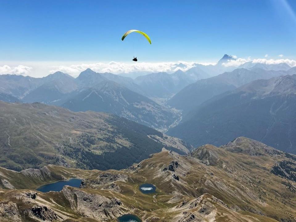 Photo d'un vol en parapente à Serre Chevalier
